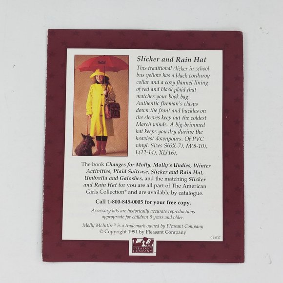 American Girl Molly's Winter Story Pamphlet Pleasant Company Vintage 1991 - Picture 2 of 2